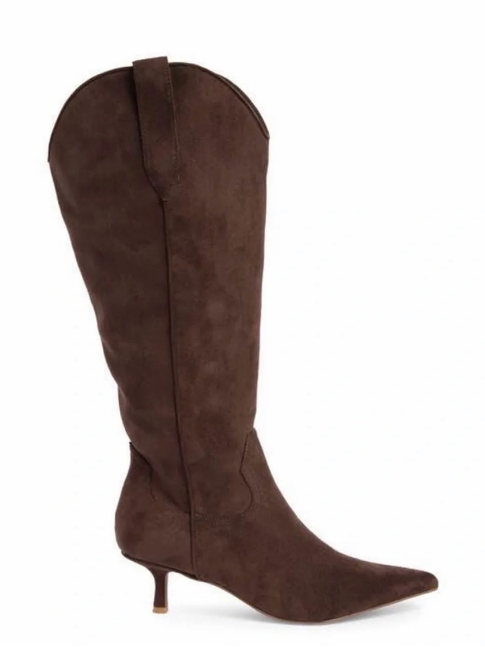Steve Madden Brown Suede Knee-High Women's Boot with Kitten Heel Size 6